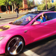 Illustration for article titled Google Co-Founder Sergey Brin's Tesla Gets A Horrifying Pink Batmobile Makeover